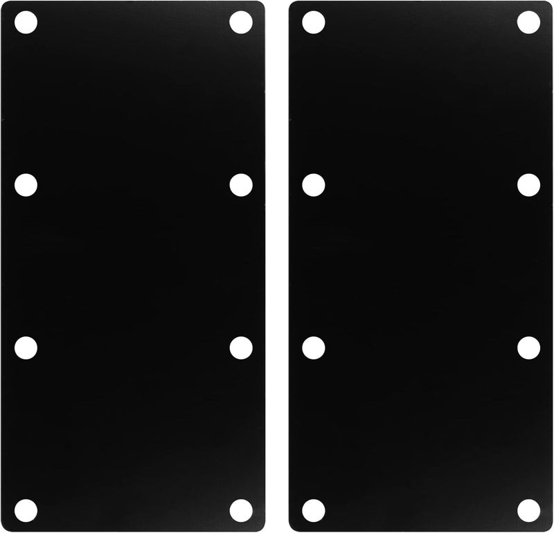 eoere 2 PCS 12" x 5" Heavy Duty Black Flat Straight Mending Bracket Plate, Repair Tie Corner Brace Fixing for Furniture, Wood Connector, Thickness 5/32"(8 Gauge Steel) - Image 1